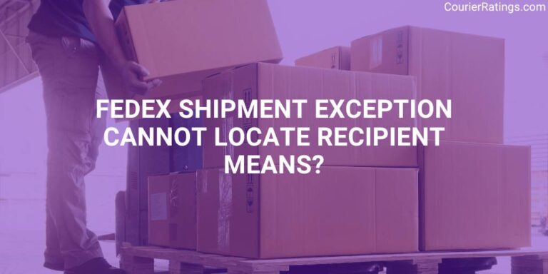 FedEx Shipment Exception Cannot Locate Recipient means