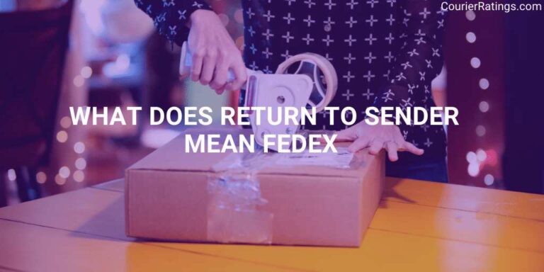 What Does Return To Sender Mean FedEx